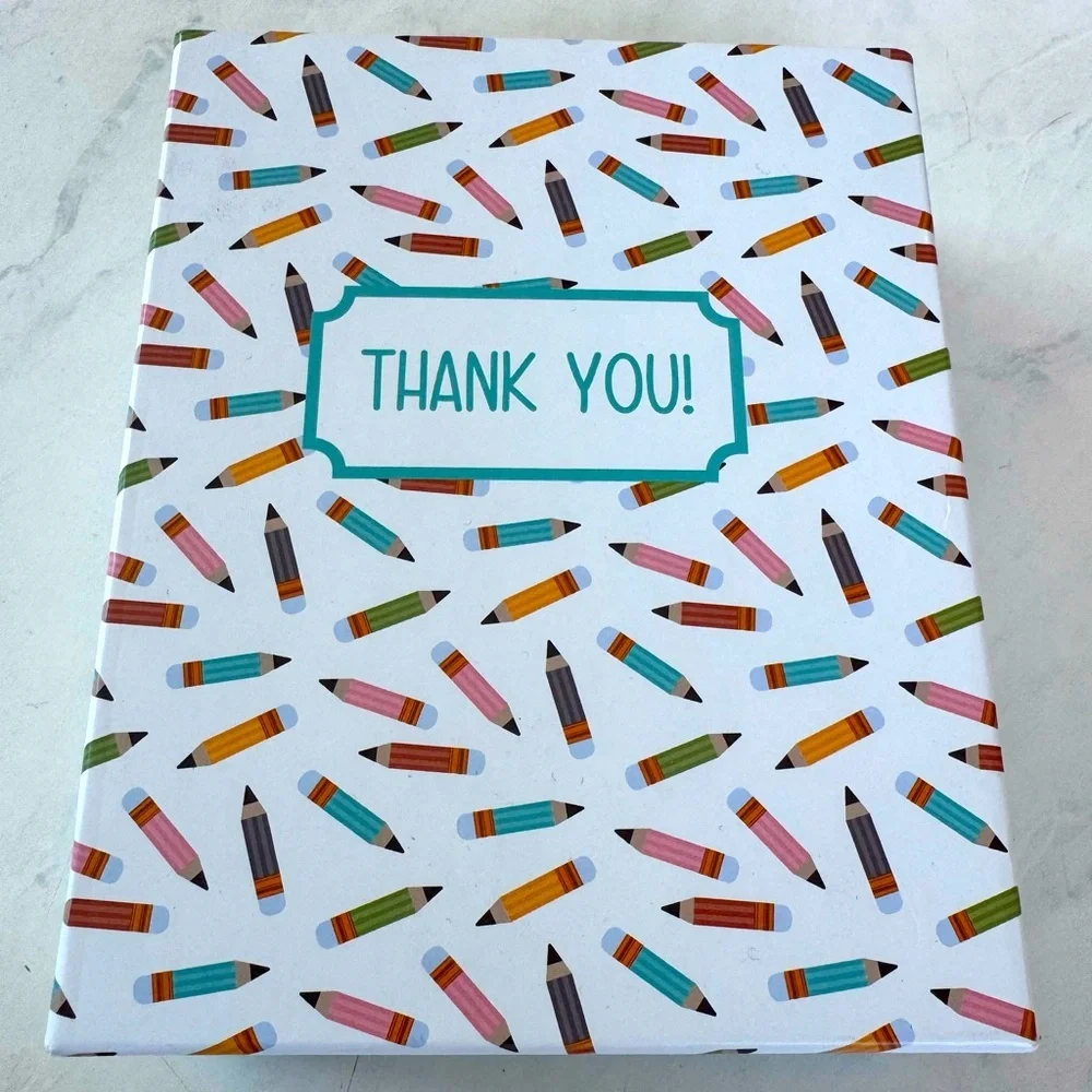 20 Colorful colored Pencil Thank You Card Set w/envelopes✏️FUN 4 teachers&more!